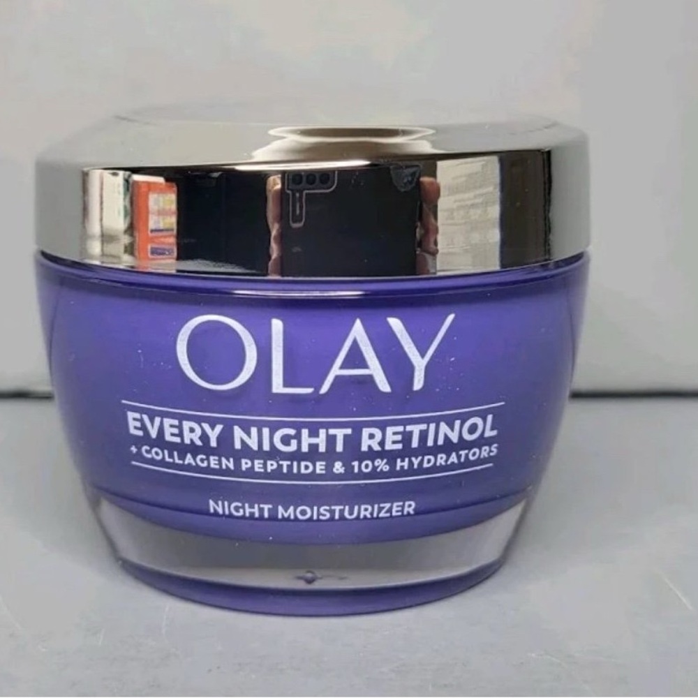 OLAY Every Night Retinol Night Moisturizer - Purple and Silver Jar